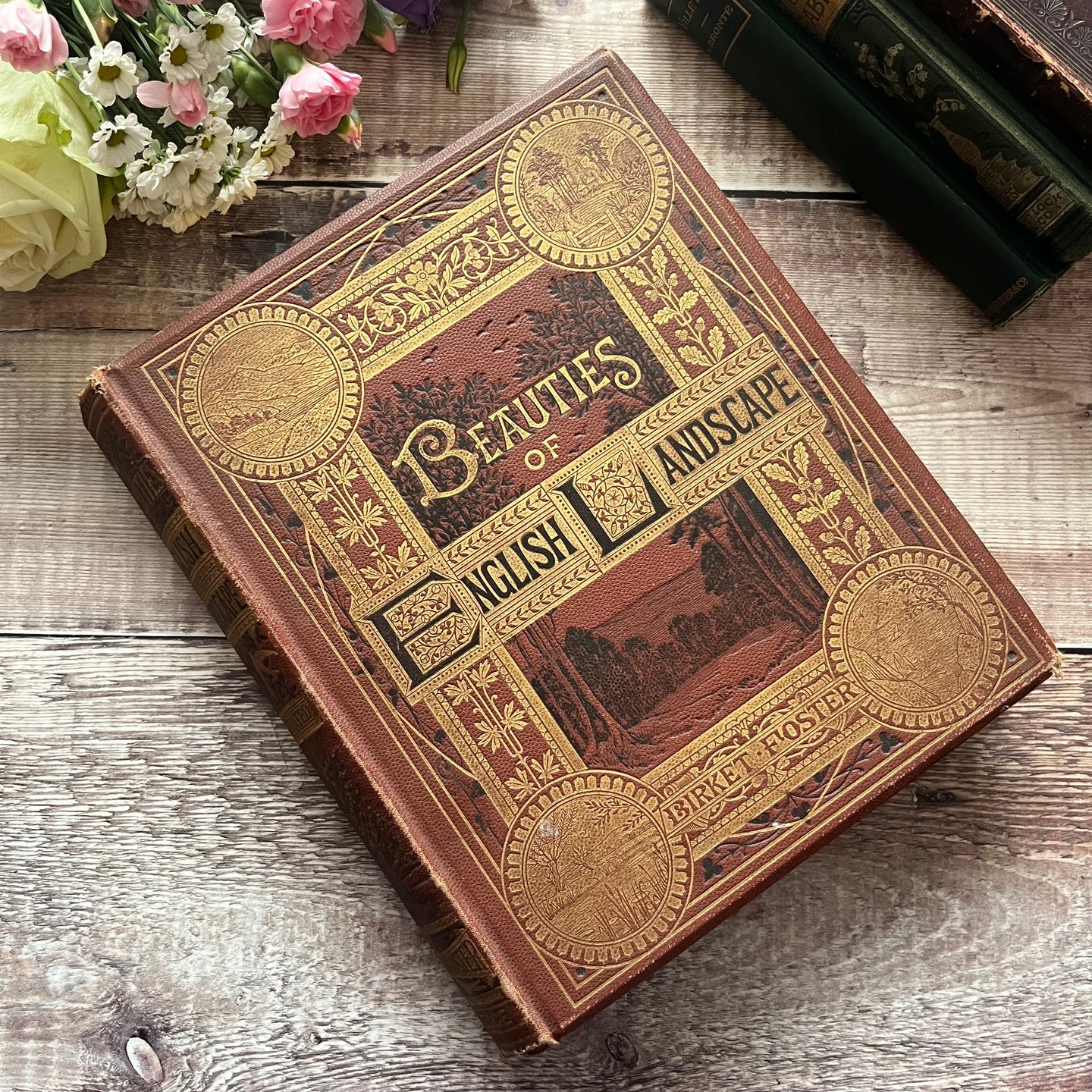 1874 Beauties of English Landscape by Birket Foster Victorian Illustrated Book