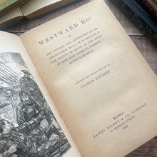 Load image into Gallery viewer, 1899 Westward Ho! By Charles Kingsley; Beautiful Late Victorian Floral Binding
