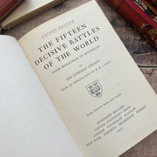Load image into Gallery viewer, 1915 The Fifteen Decisive Battles of the World by Creasy Full Leather Book
