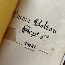 Load image into Gallery viewer, Early Victorian Manuscript Book; Hand Written Poetry and Illustrated Acrostic WORN
