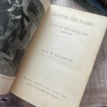 Load image into Gallery viewer, Fighting the Flames by RM Ballantyne; Lovely Floral Art Nouveau Binding
