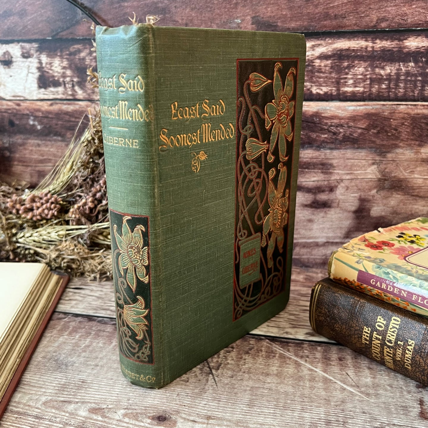 Least Said Soonest Mended by Agnes Giberne Beautiful Floral Art Nouveau Book