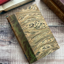 Load image into Gallery viewer, Quarter Leather French Book with Pretty Floral Decoration; Lovely Antique Book
