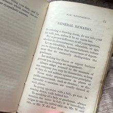 Load image into Gallery viewer, 1851 Etiquette for Gentlemen or The Principles of True Politeness; RARE Pocket Book
