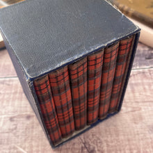Load image into Gallery viewer, 1868 Box Set featuring the Poetry of Sir Walter Scott; Small Pocket Books in Tartan Bindings
