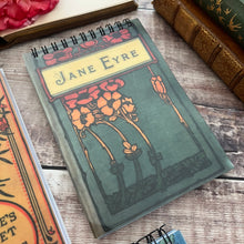 Load image into Gallery viewer, Spiral Bound Lined Notebook; A6 with Antique Book Art Cover
