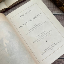 Load image into Gallery viewer, 1877 The Poems of Oliver Goldsmith; Lovely Victorian Binding; Illustrated Book

