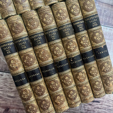 Load image into Gallery viewer, 1830&#39;s Collection of The Works of Maria Edgeworth in 18 Volumes Georgian Half Leather Set
