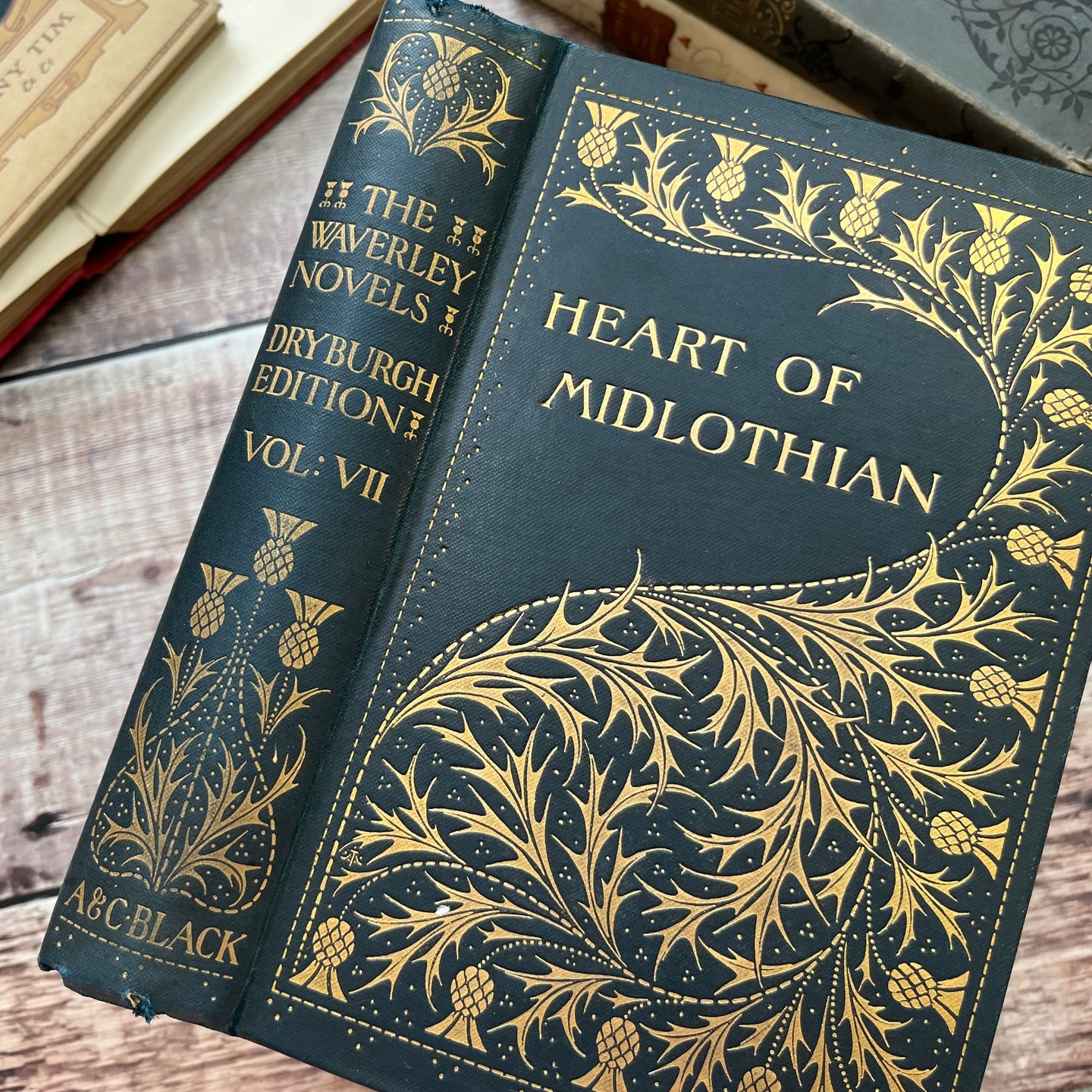 1893 The Heart of Midlothian by Sir Walter Scott Beautiful Cloth Victorian Binding Waverley Novel