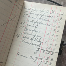 Load image into Gallery viewer, Edwardian Hand Written Accounting Book; Vellum Binding with Clasp
