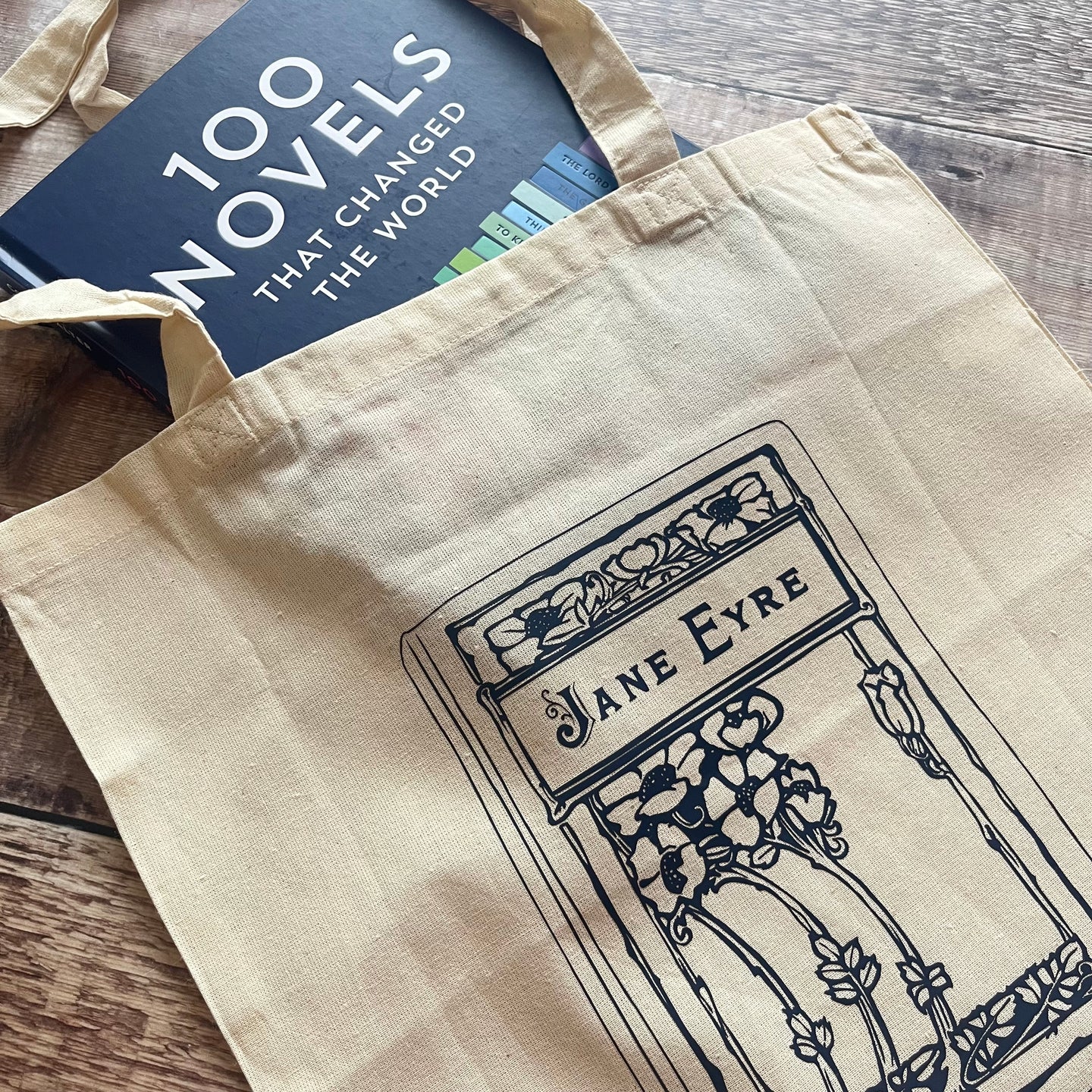 Jane Eyre Tote Bag ... Handmade and Designed on a Late Victorian Book...Charlotte Bronte