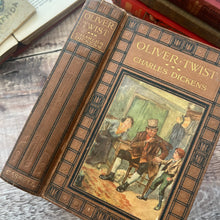 Load image into Gallery viewer, Oliver Twist by Charles Dickens Beautiful Antique Binding Illustrated Book
