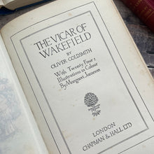 Load image into Gallery viewer, The Vicar of Wakefield by Oliver Goldsmith Quarter Bound Vellum Fine Binding Book

