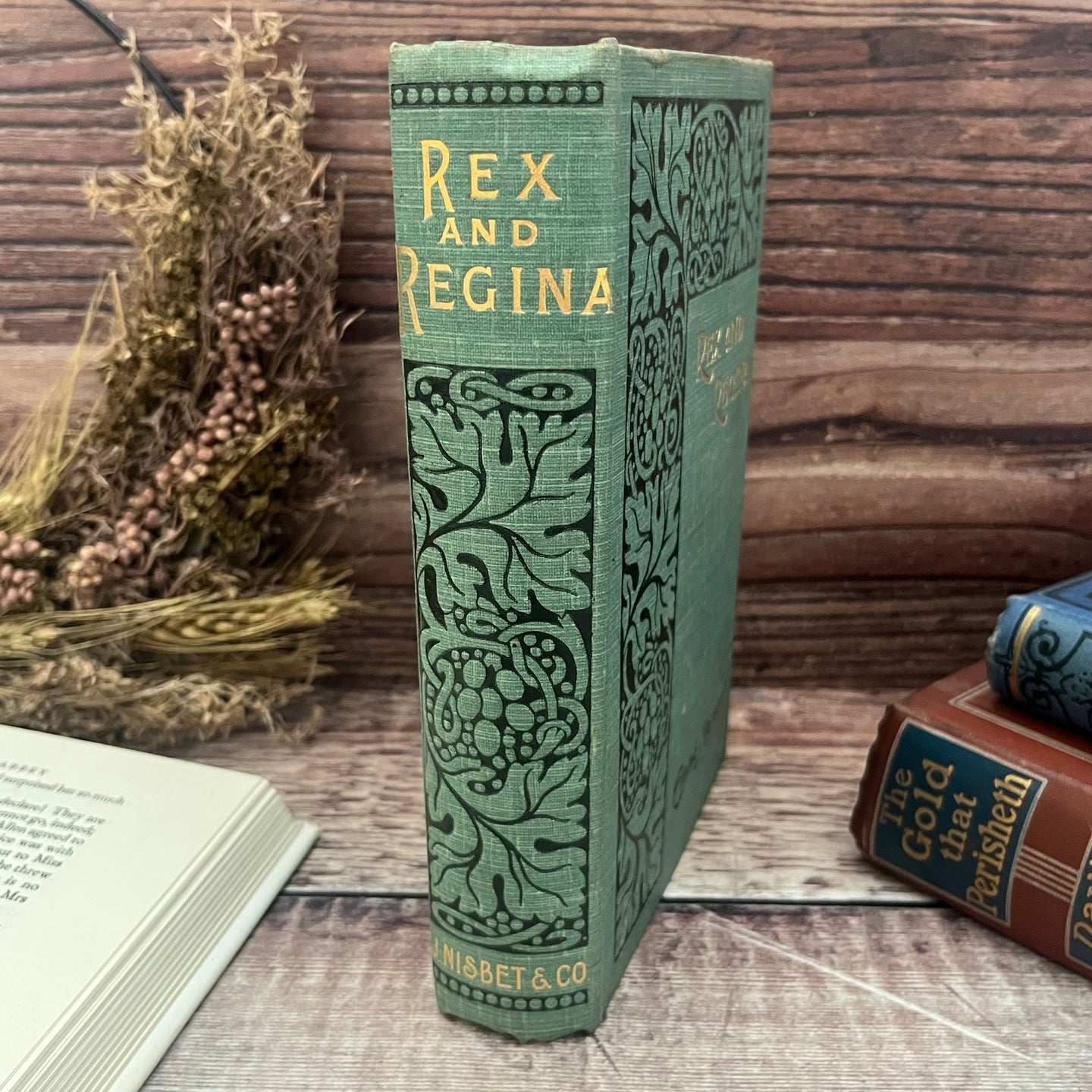 Rex and Regina by Emma Marshall Beautiful Floral Art Nouveau Book Late Victorian