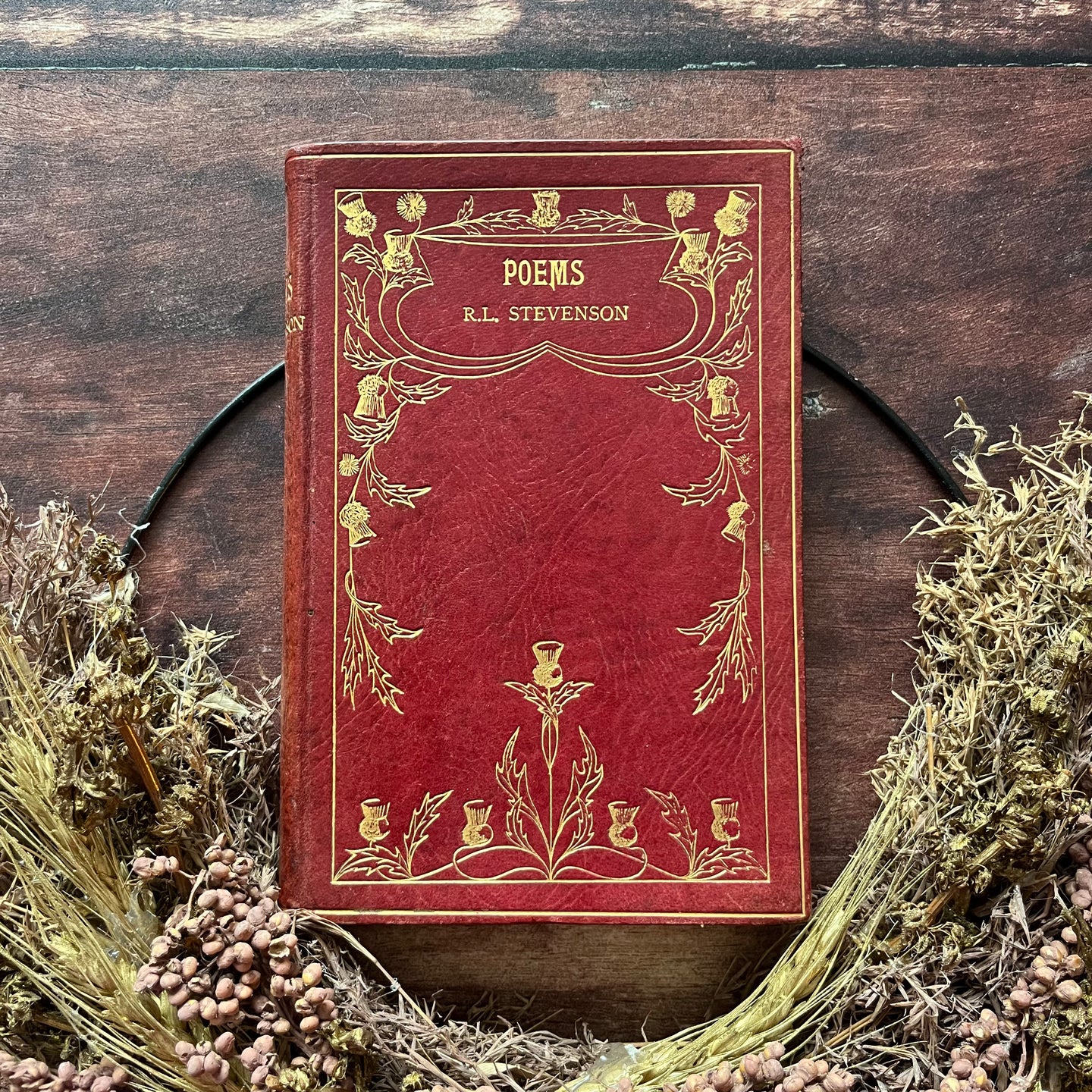Poems by Robert Louis Stevenson Full Leather Robert Riviere Binding 1920's Book